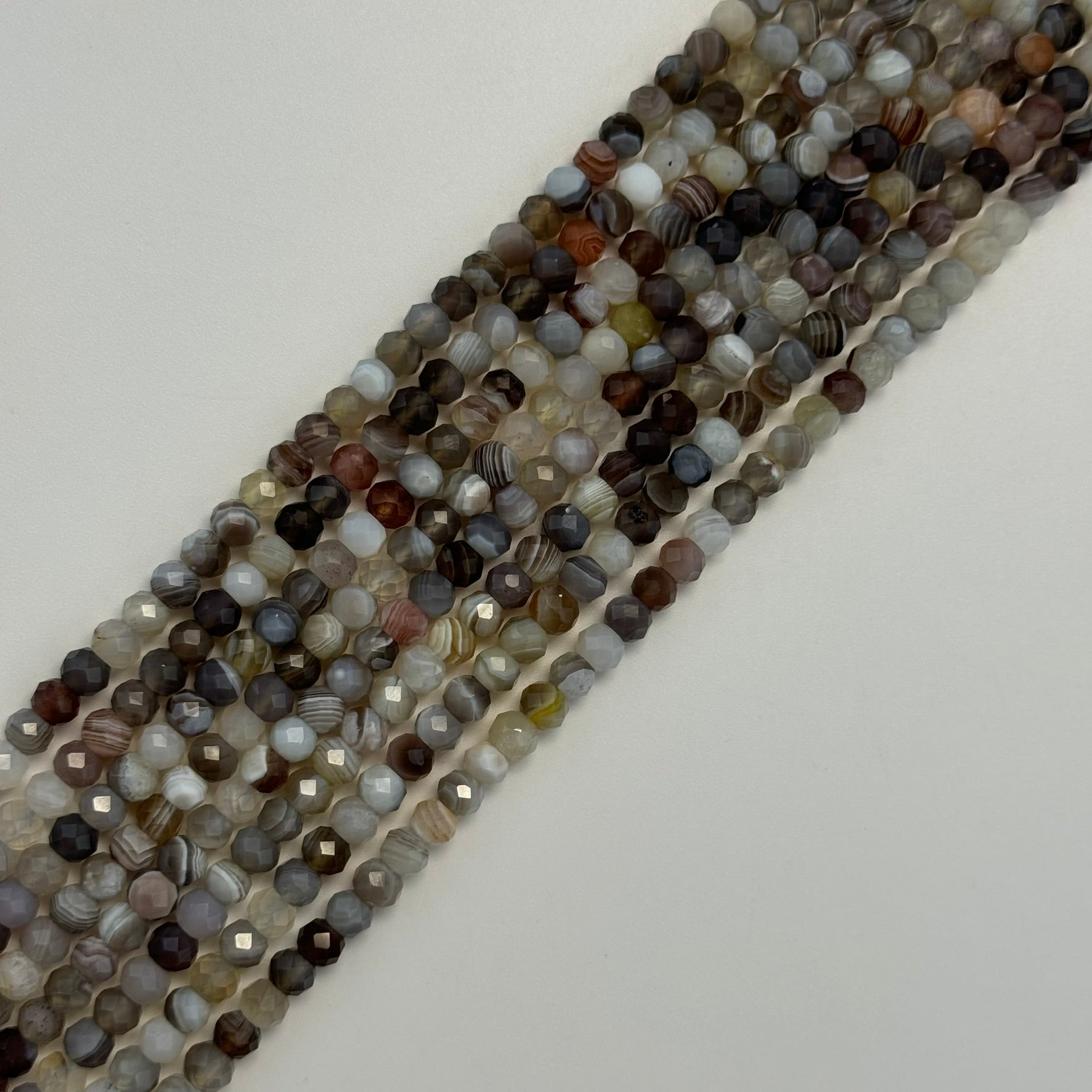 Botswana Agate Faceted Rondelle Beads image 7