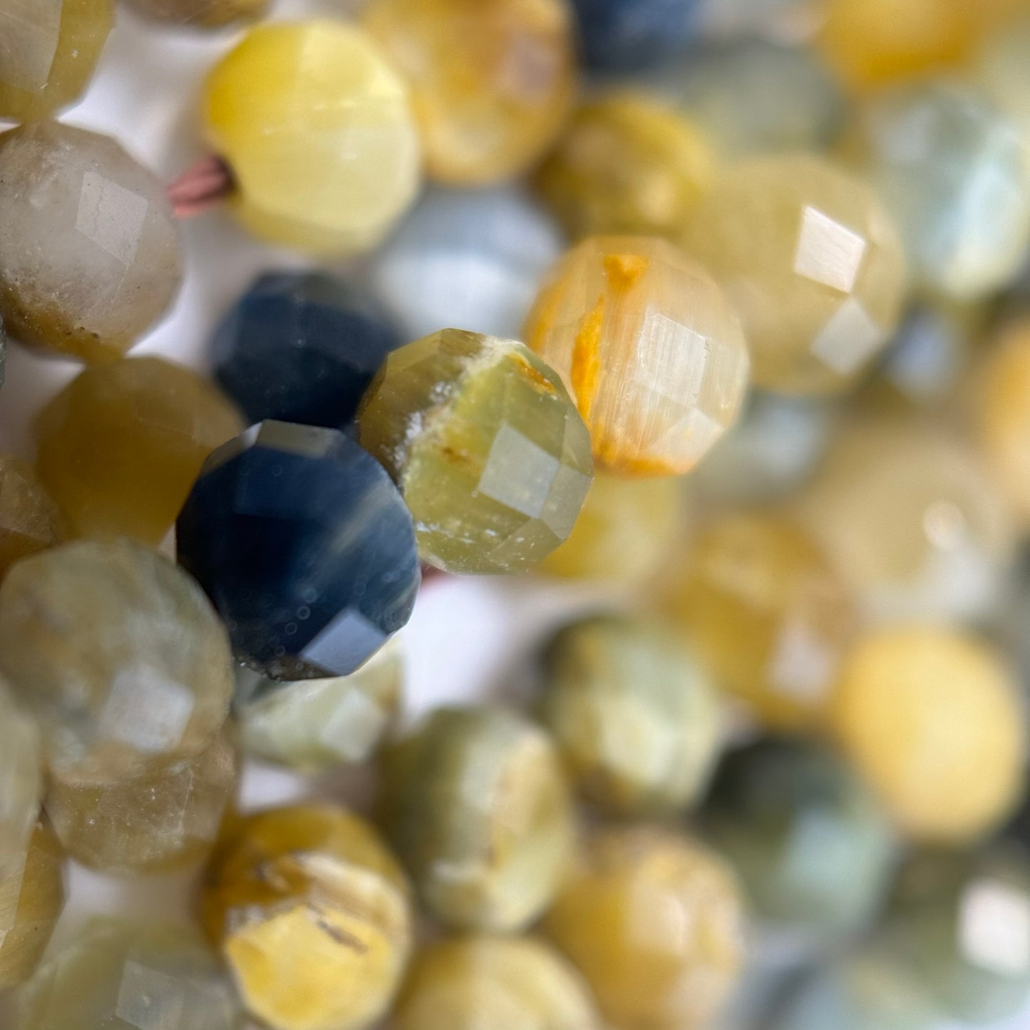 Golden Faceted Tiger's Eye Rondelle Beads (4x3mm) image 4