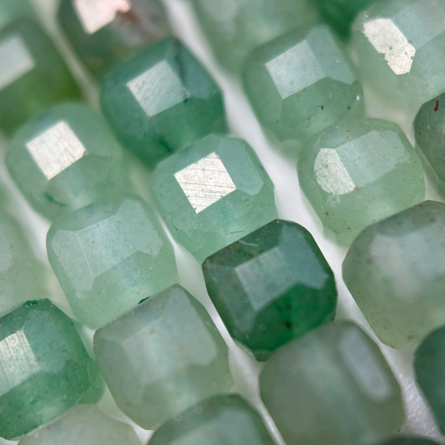 Aventurine Quartz Square Beads image 1