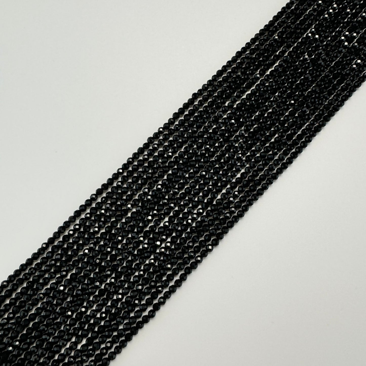 Onyx Faceted Round Beads( 2-4.5mm) image 3