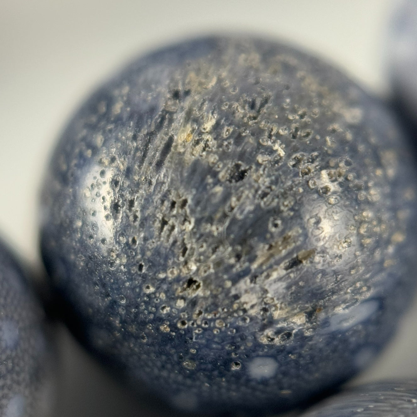 Blue Coral Polished Round Beads image 6