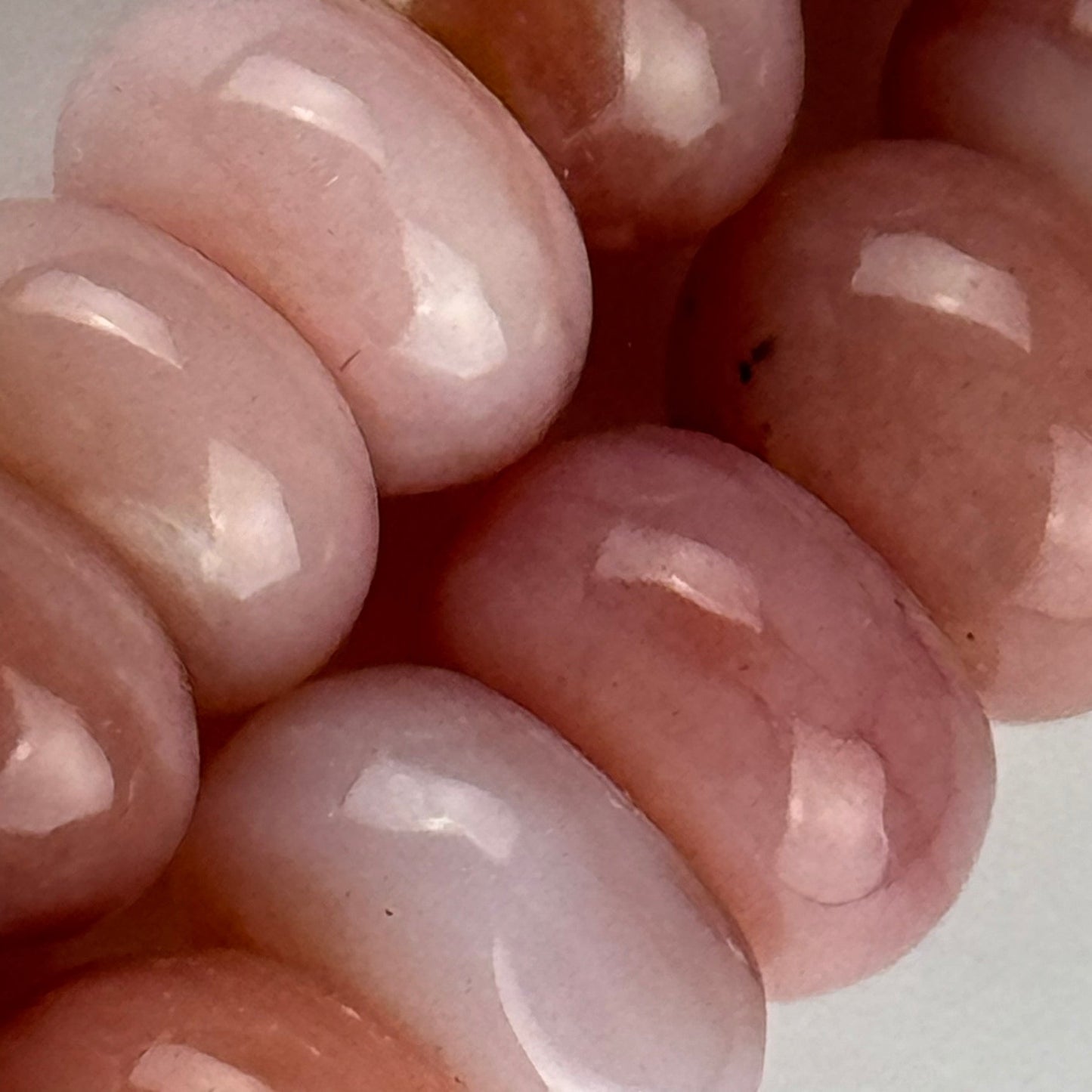 Pink Opal AA Rondelle Polished Beads image 5
