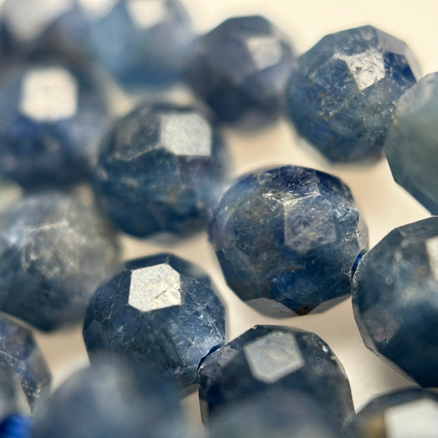 Natural Sapphire Faceted Round Beads image 1