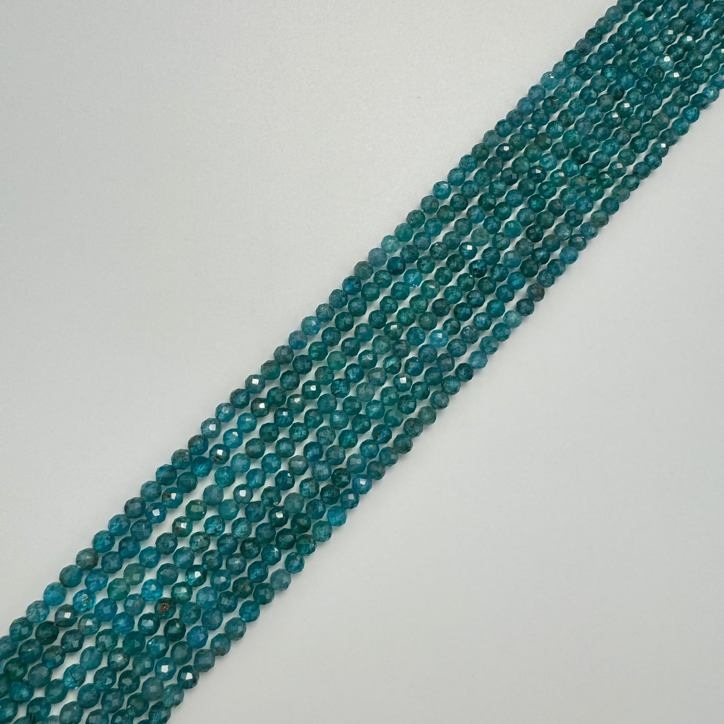 Blue Apatite Faceted Round Beads image 3