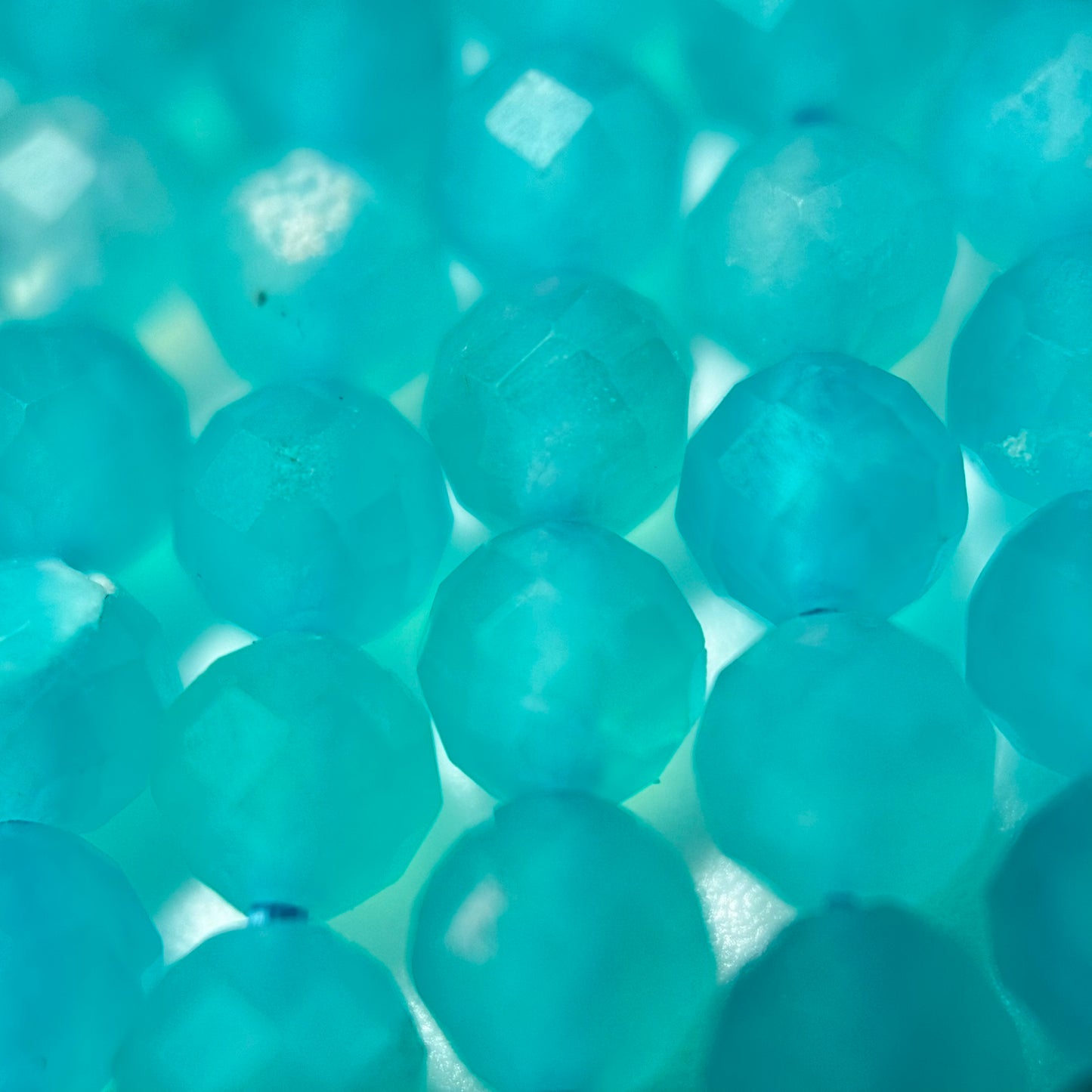 Amazonite AAAA Faceted Round Gemstone Beads image 5