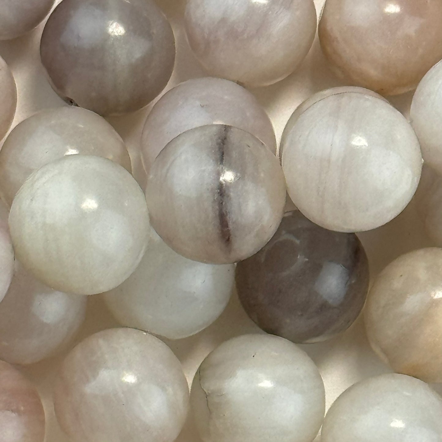 Pink Quartz Polished Round Beads image 1