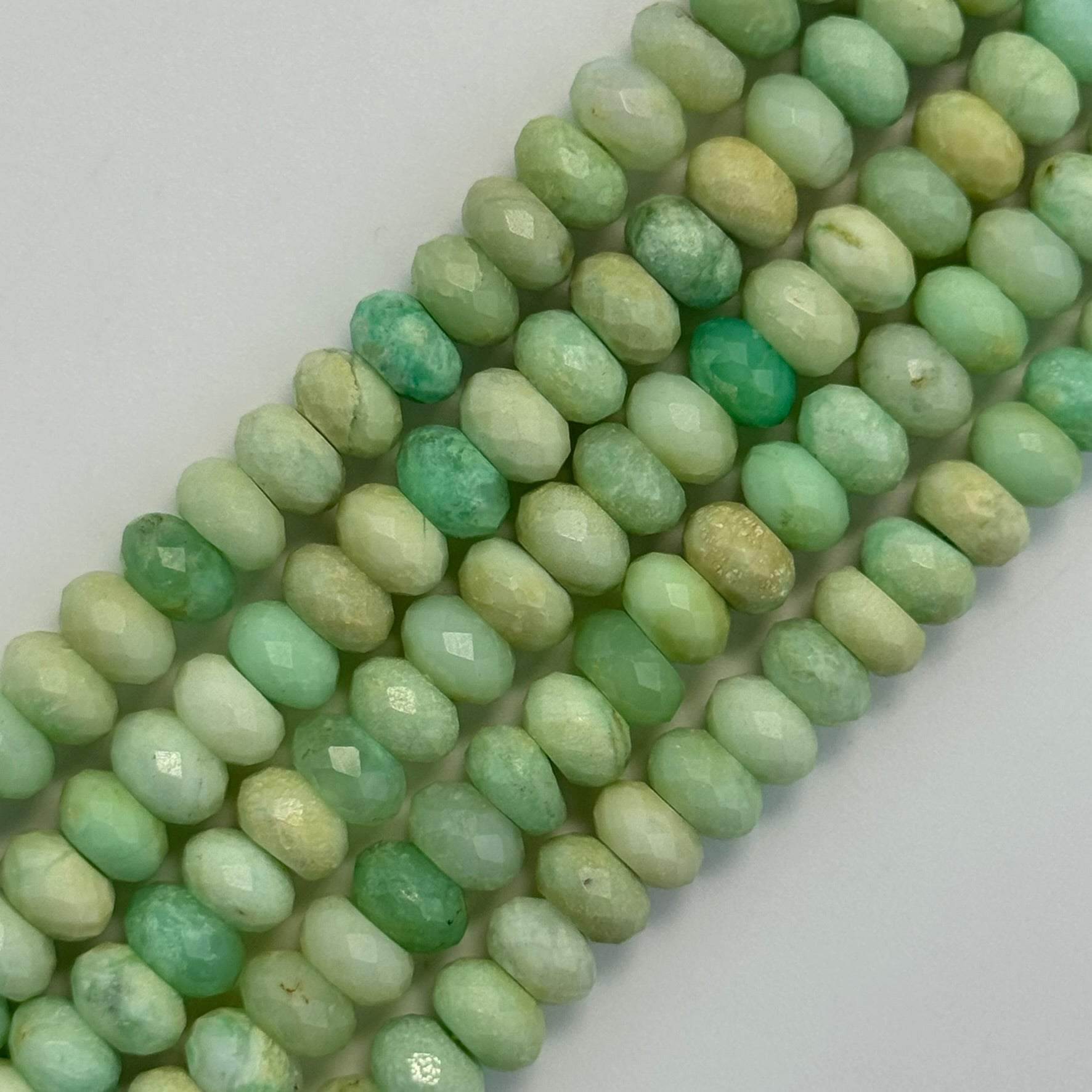 Chrysoprase Faceted Rondelle Beads image 0