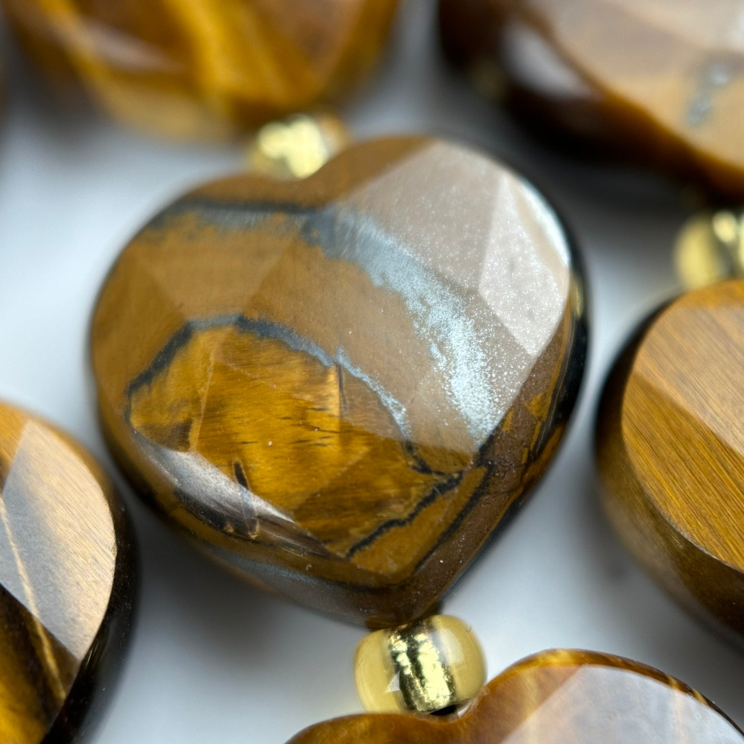 Tiger's Eye Faceted Heart 12Ãâ€â€ÂÂ12 mm Beads image 7