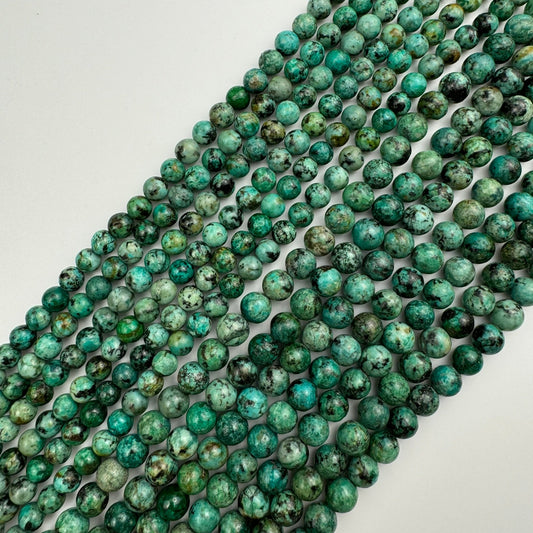 Turquoise (Jasper) African Polished Round Beads (AA Quality)