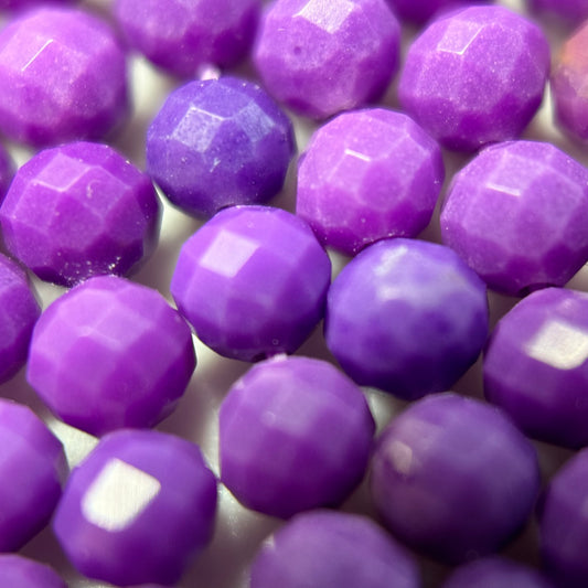 phosphosiderite Faceted Round Beads