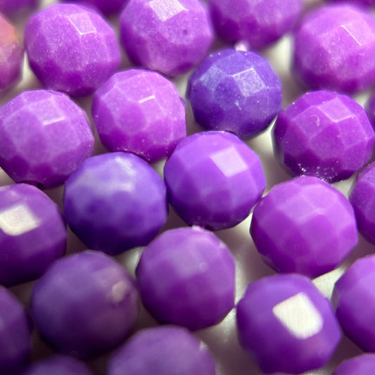 phosphosiderite Faceted Round Beads