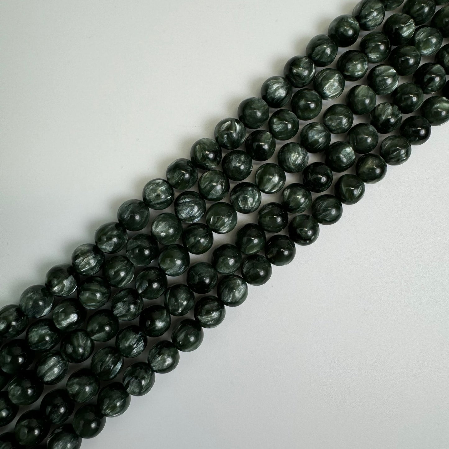 Seraphinite AAA Polished Round Beads image 2