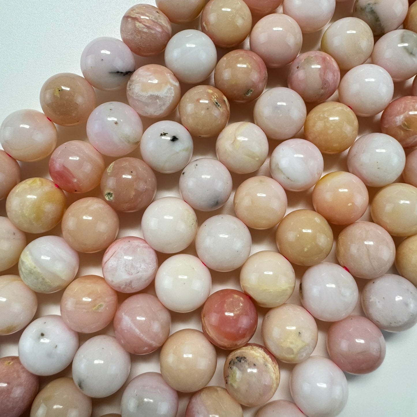 Pink Opal AA Polished Round Beads image 8
