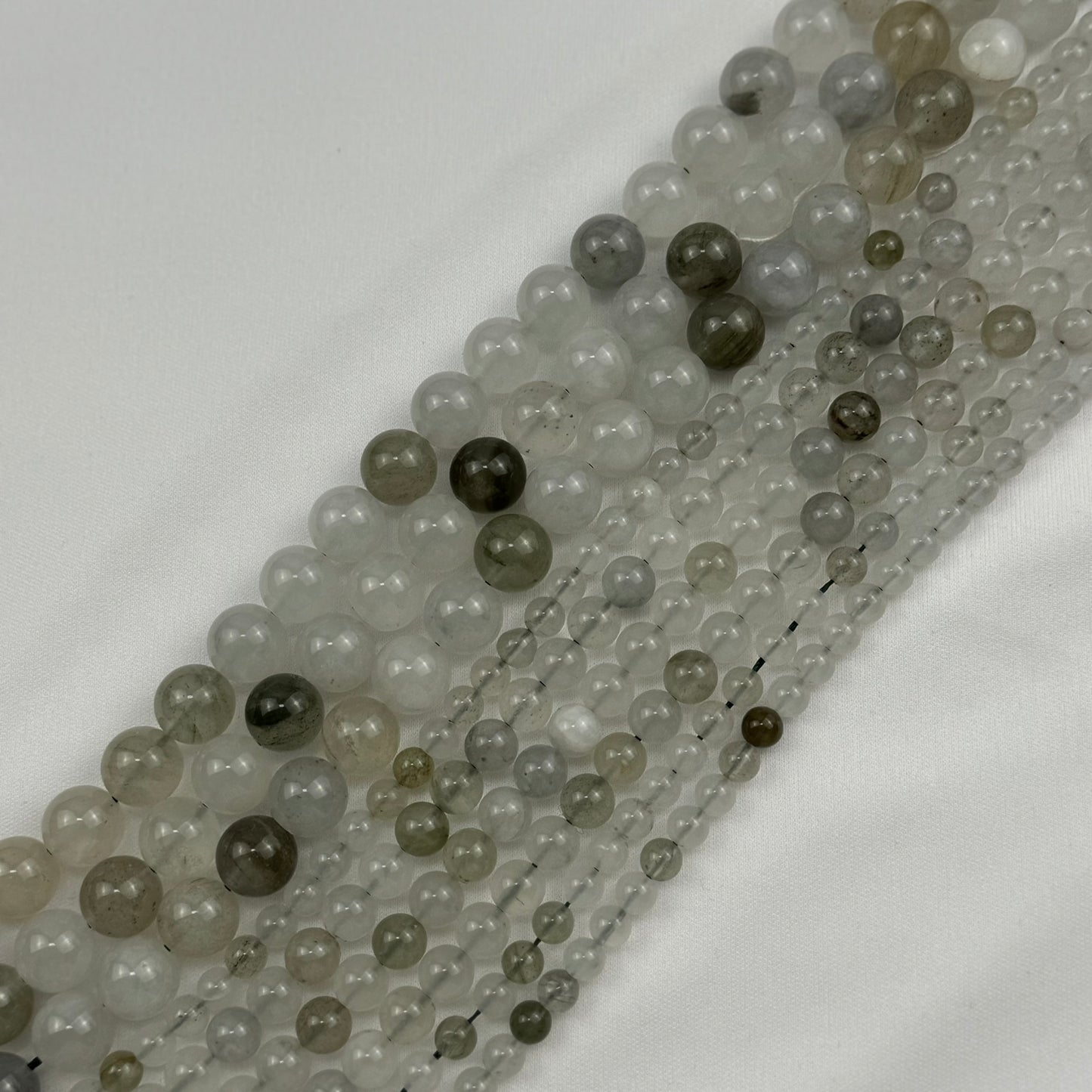 Green Ice Quartz Polished Round Beads image 6