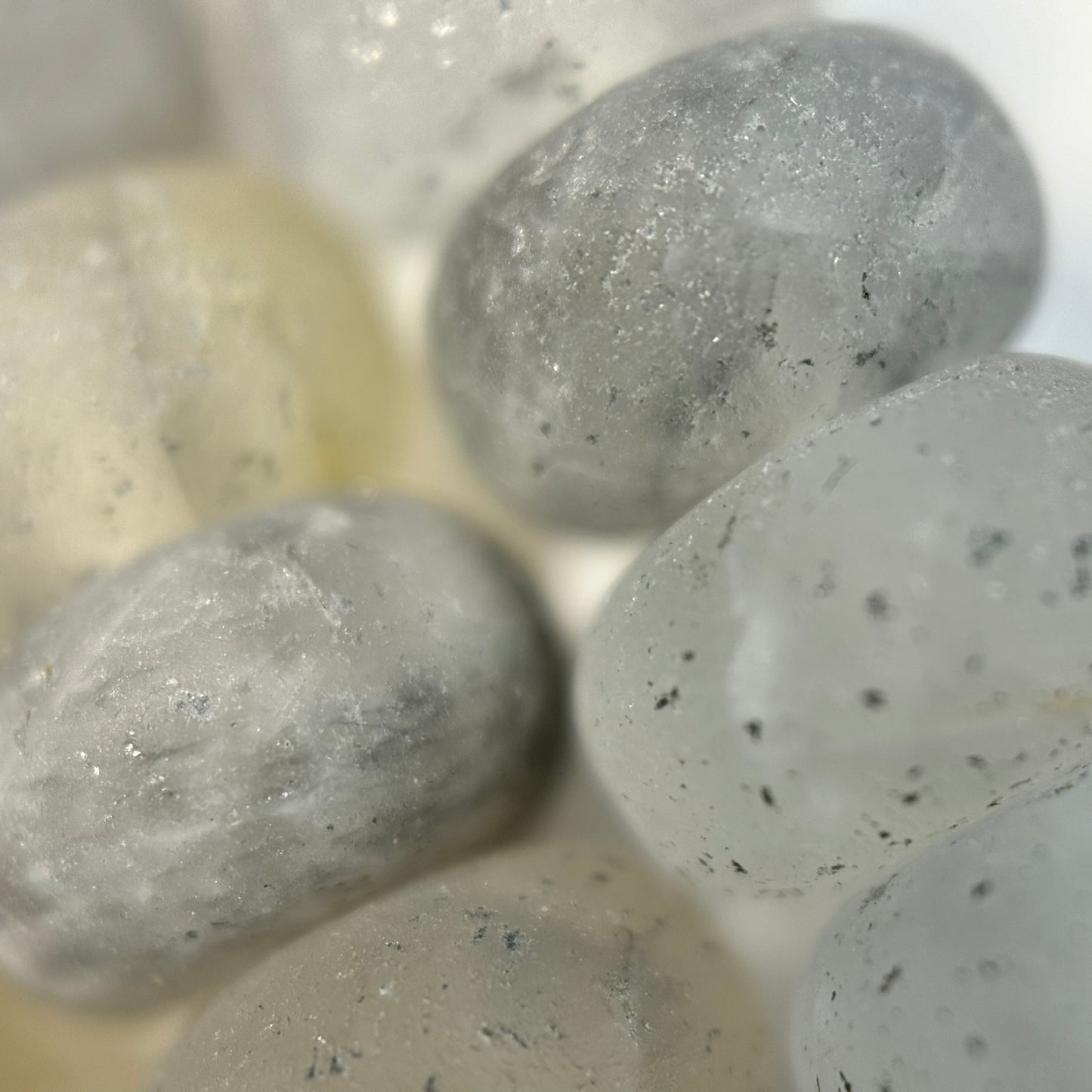 Green Ice Quartz Frosted Rondelle Beads image 3