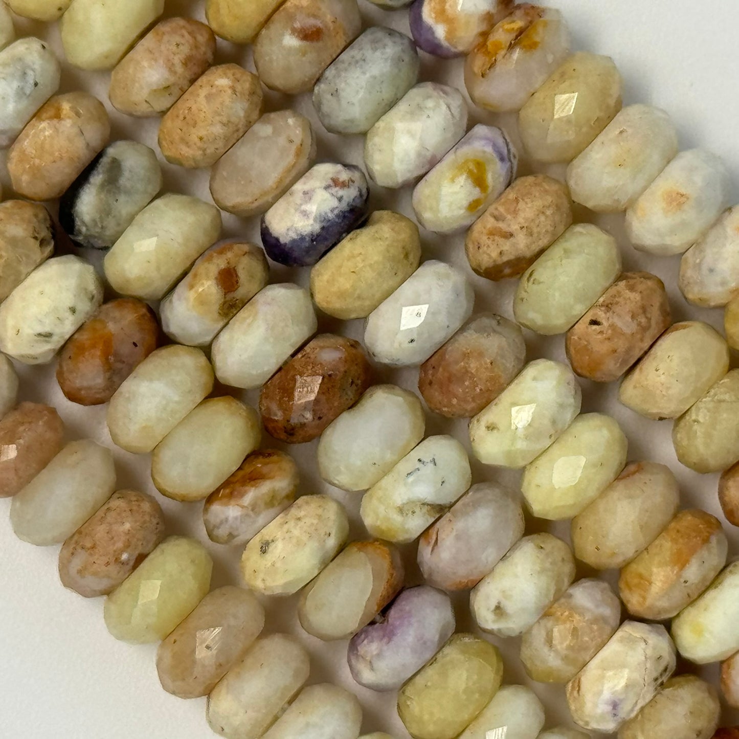 Tiffany Opal Rondelle Faceted Beads (A Quality) image 3