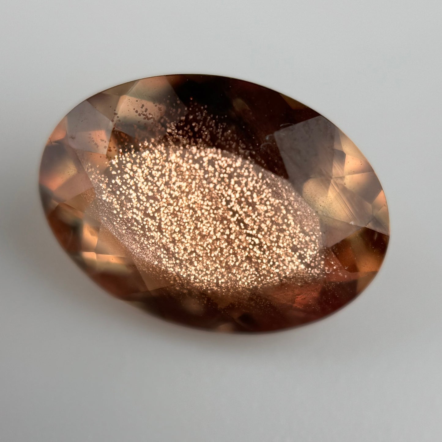 Faceted Sunstone from Oregon, US Hand Cut and Polished by Reza Piroznia image 0