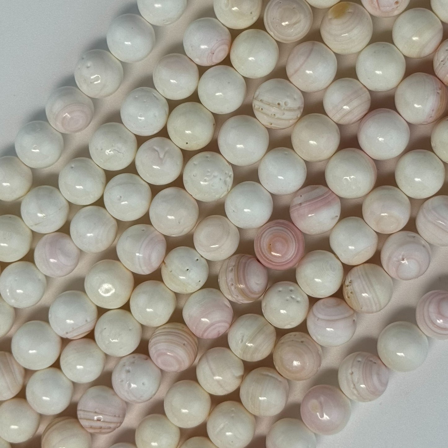 Pink Shell Polished Round Beads image 8