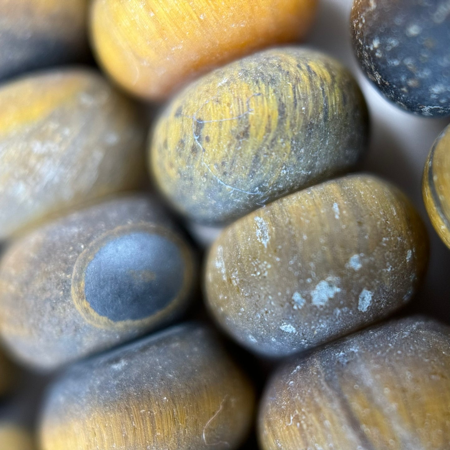 Tiger's Eye Frosted Rondelle Beads image 4
