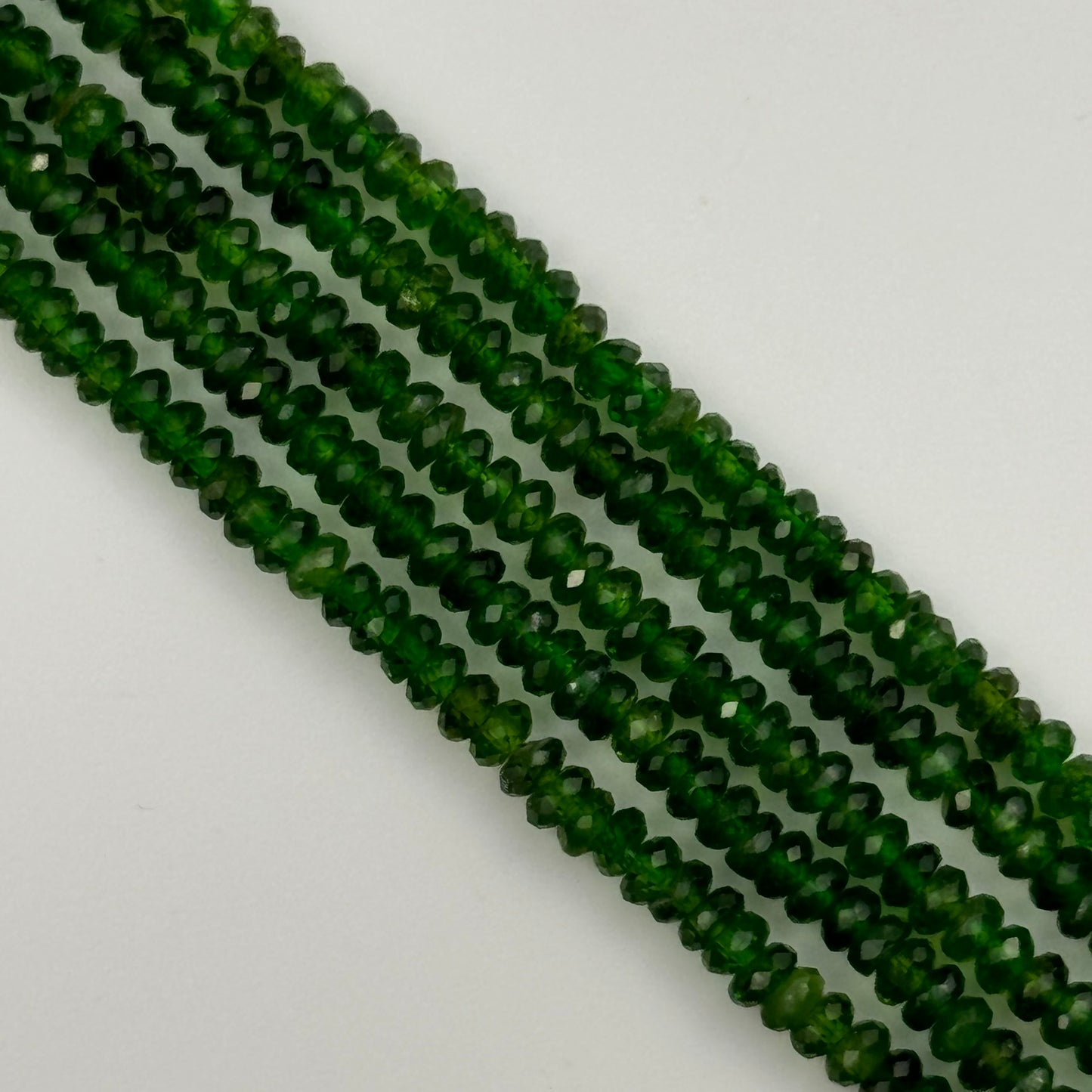 Diopside Faceted 4x3mm Rondelle Beads image 1