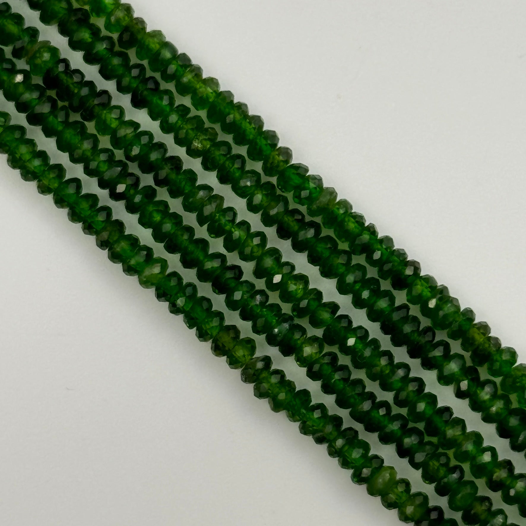 Diopside Faceted 4x3mm Rondelle Beads image 1
