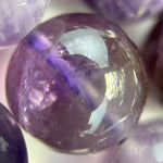 Chevron Amethyst Polished Round Beads image 3