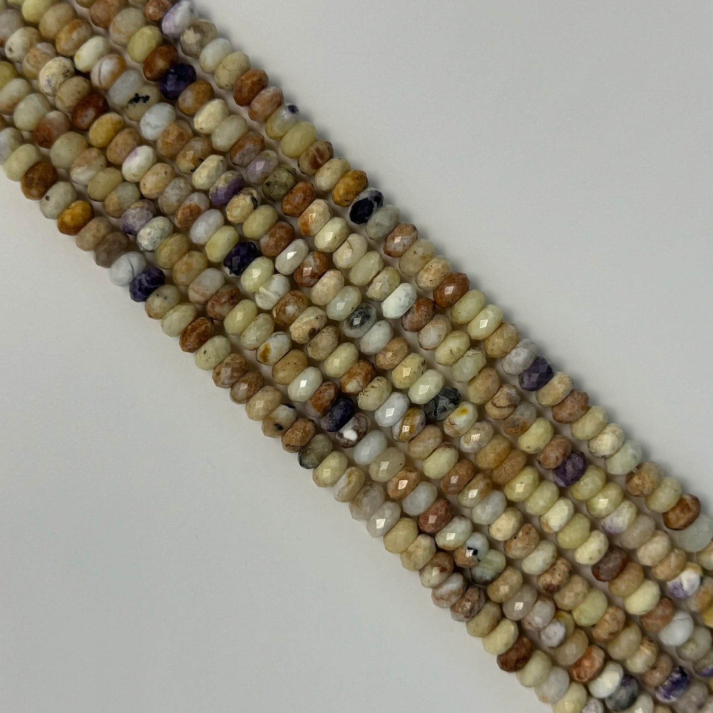 Tiffany Opal Rondelle Faceted Beads (A Quality) image 6