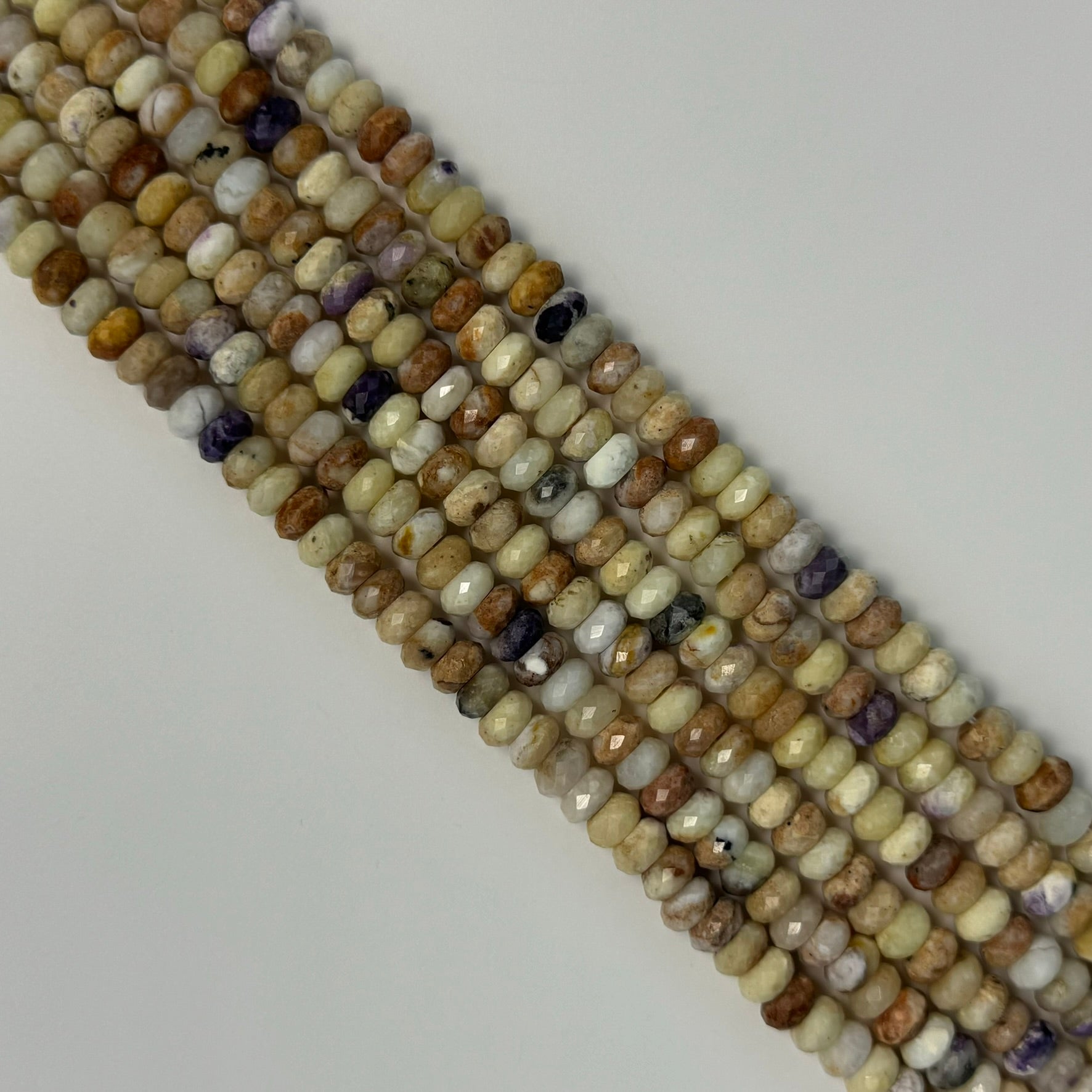 Tiffany Opal Rondelle Faceted Beads (A Quality) image 6