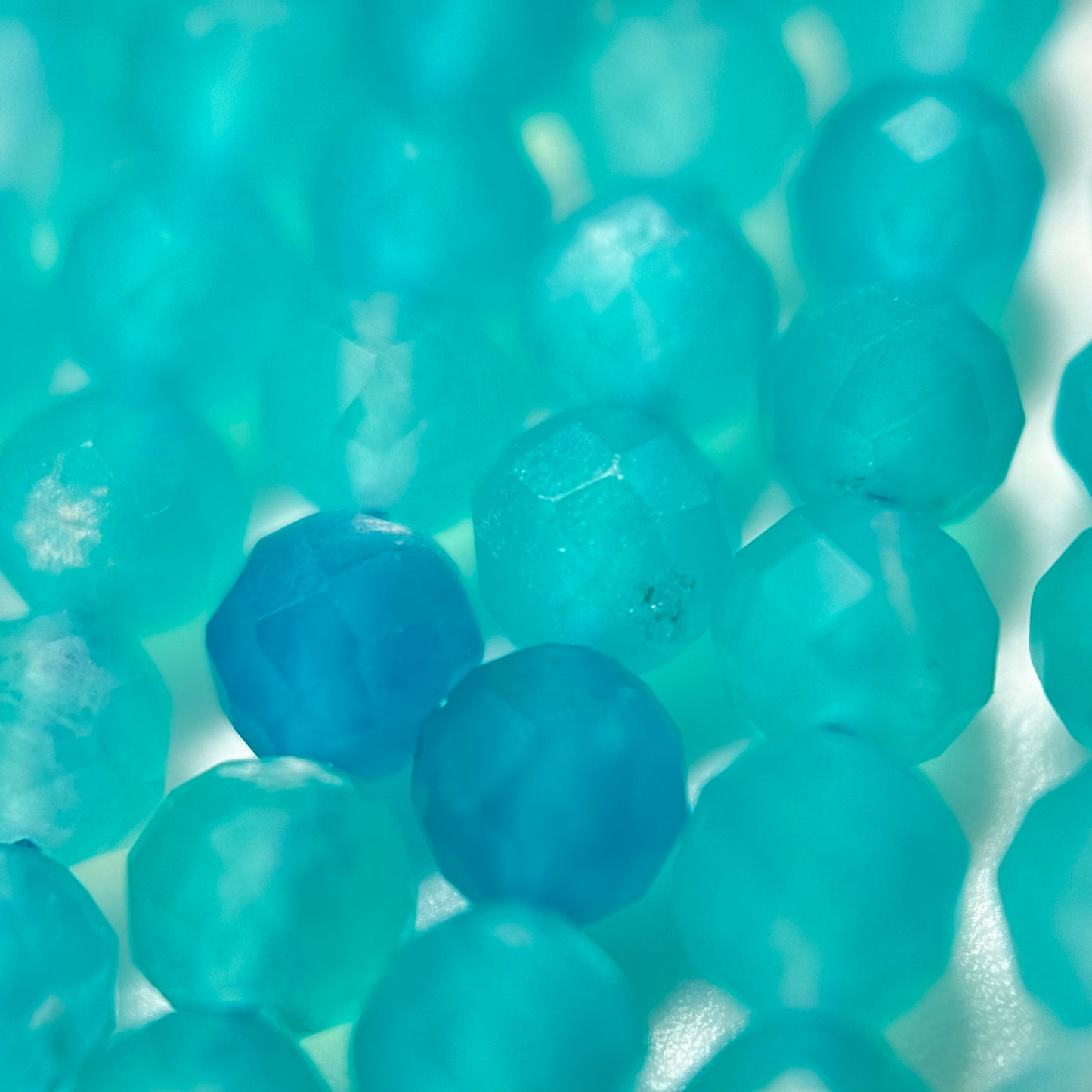 Amazonite AAAA Faceted Round Gemstone Beads image 3