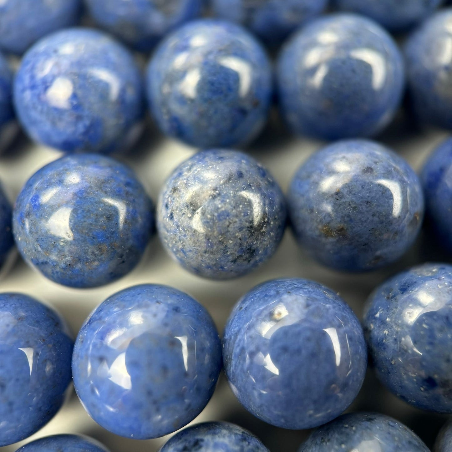 Dumortierite AA Polished Round Beads image 5