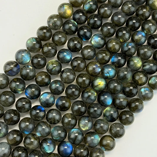 Labradorite High Quality Polished Round Beads - (AAAA Quality)