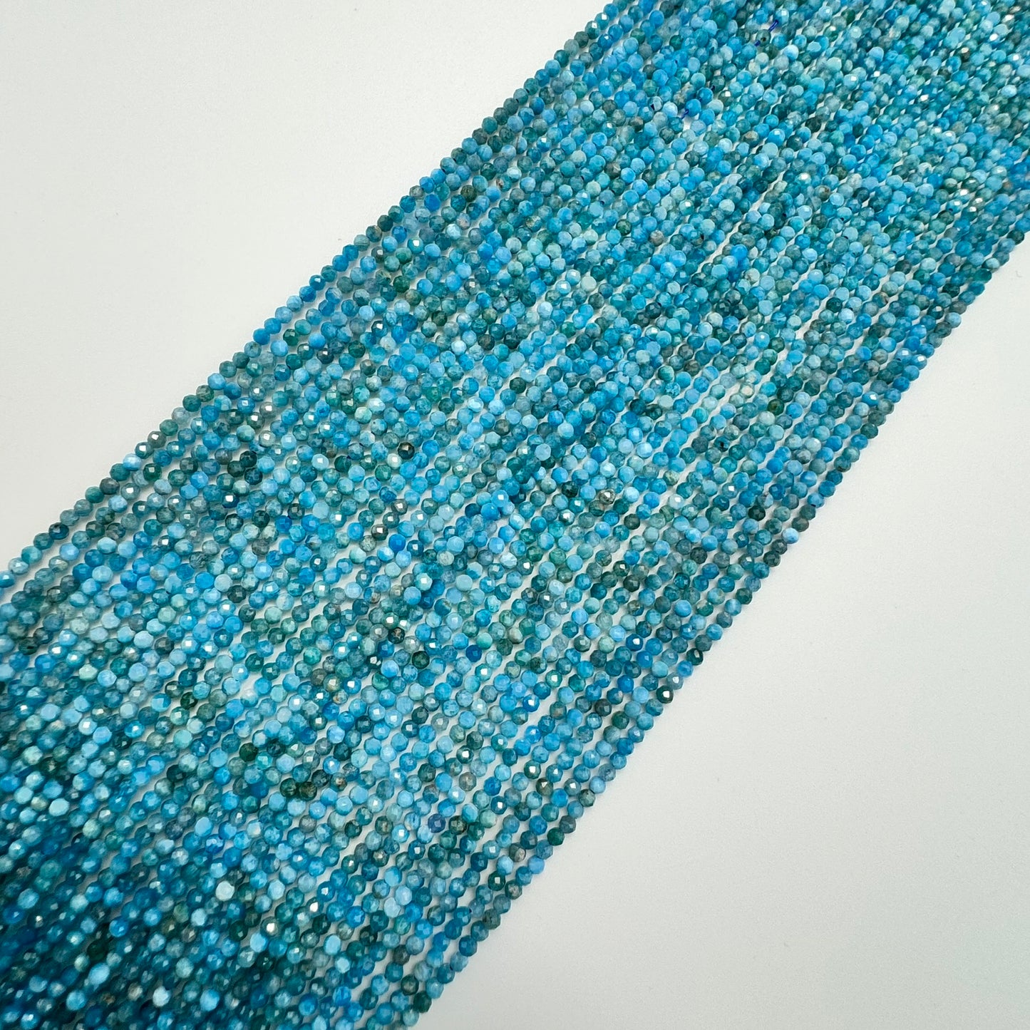 Blue Apatite Faceted Round Beads image 7