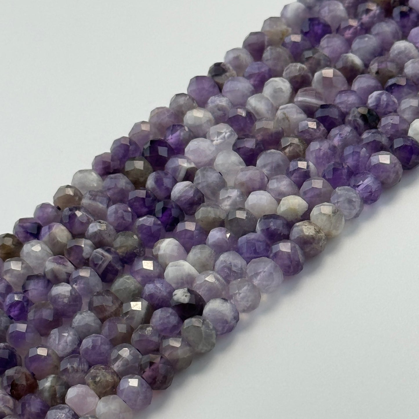 Faceted Amethyst Rondelle Beads (6x4mm) image 8