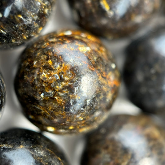 Biotite Polished Round Beads