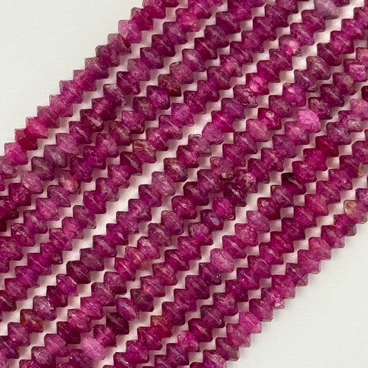 Ruby Glass Filled Space Ship Beads