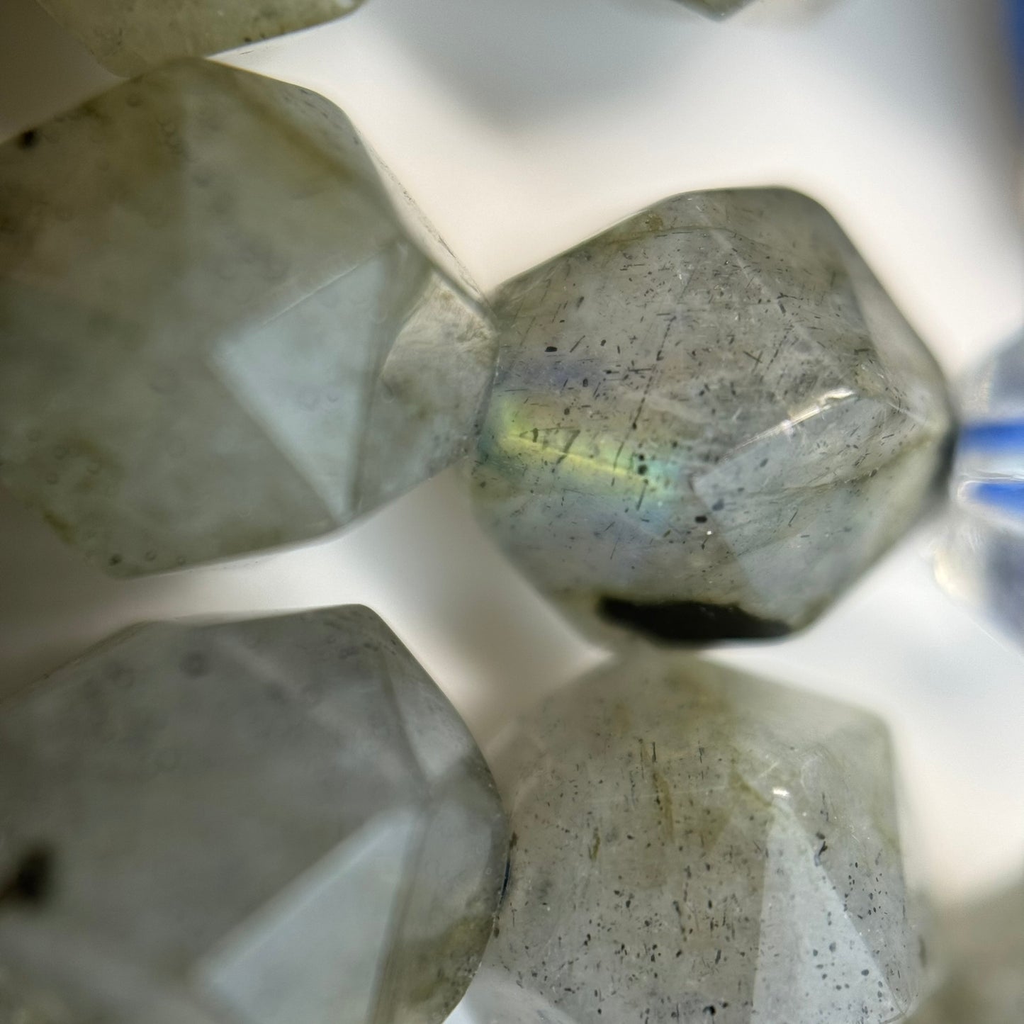 Labradorite Faceted Diamond Cut Beads image 12