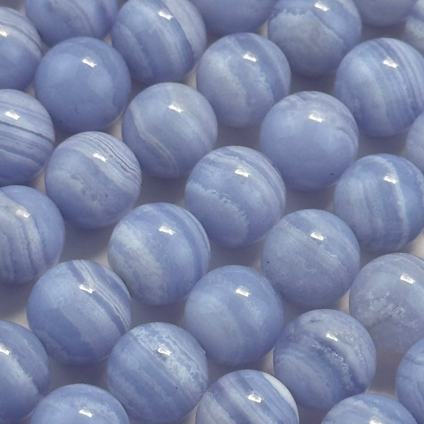 Blue Lace Agate AAA Round Polished Beads image 1