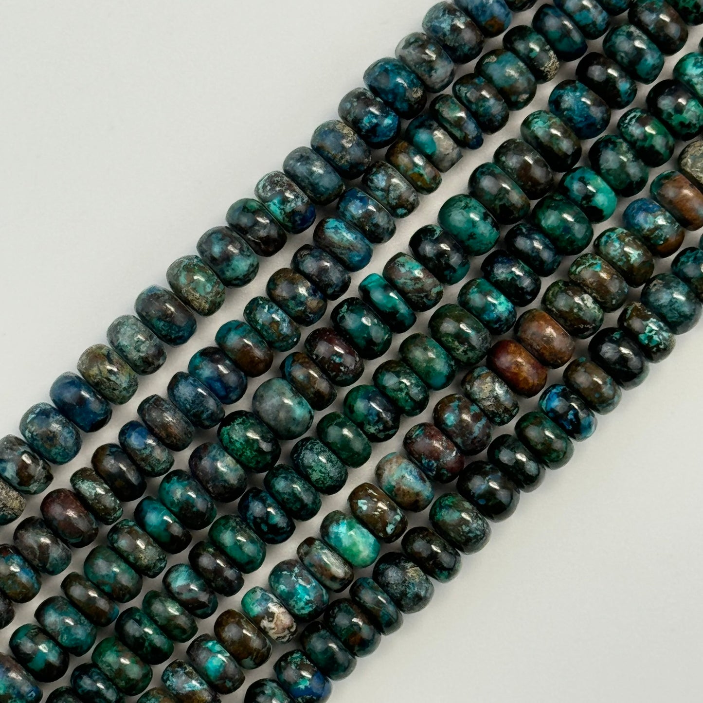 Shattuckite Rondelle Polished Beads- Most Rare Gemstone image 0