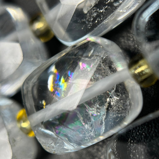 Clear Quartz Rectangular Faceted Cushion Cut Beads (AA Quality)