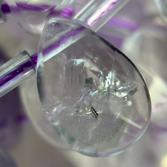 Light Amethyst Faceted Pear Shape Beads