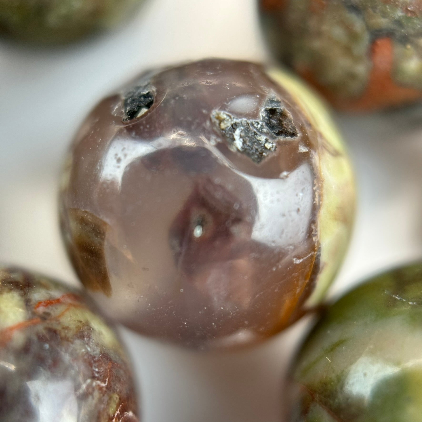 Brown Rainforest Jasper Polished Round Beads image 7