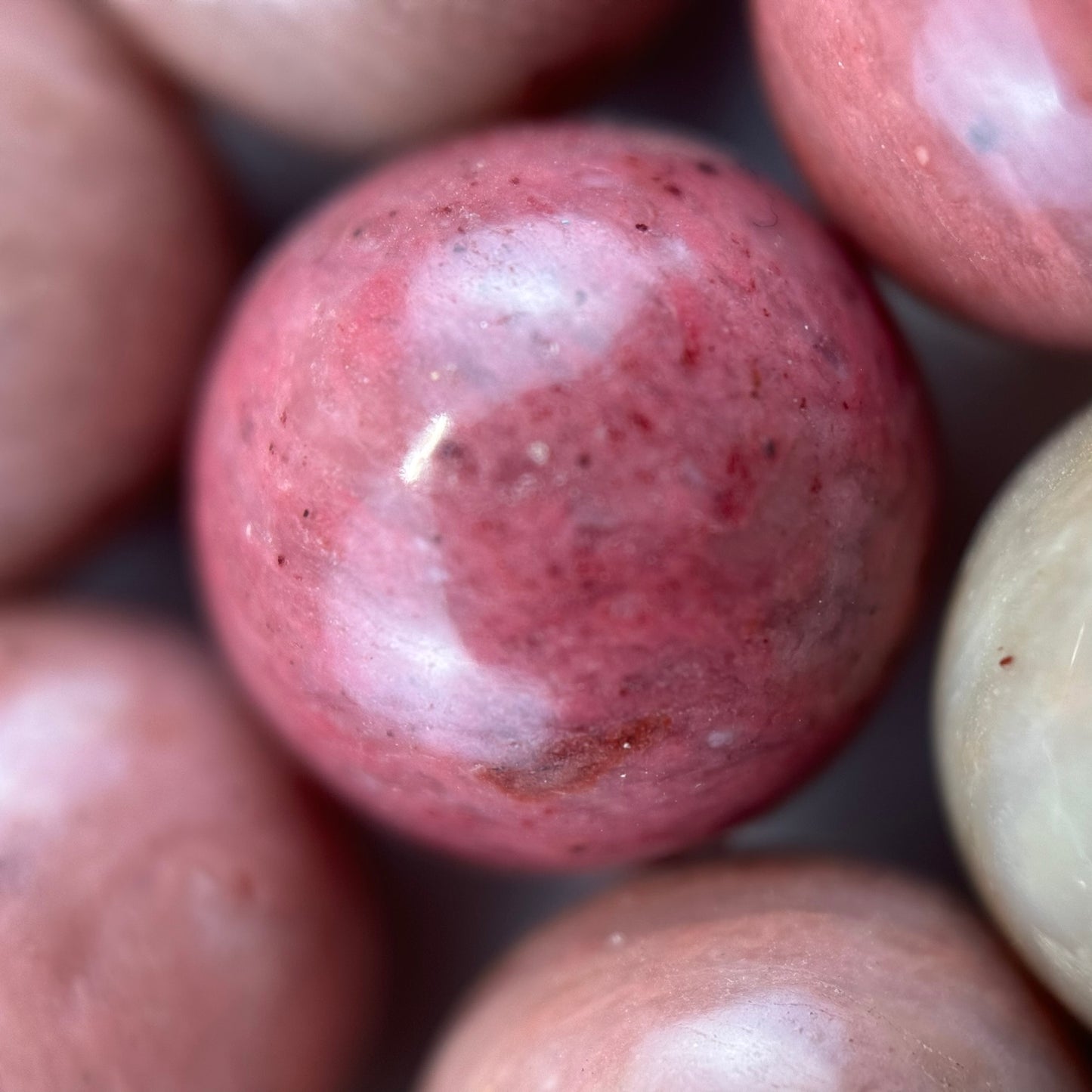 Rhodonite Polished Round Beads image 1