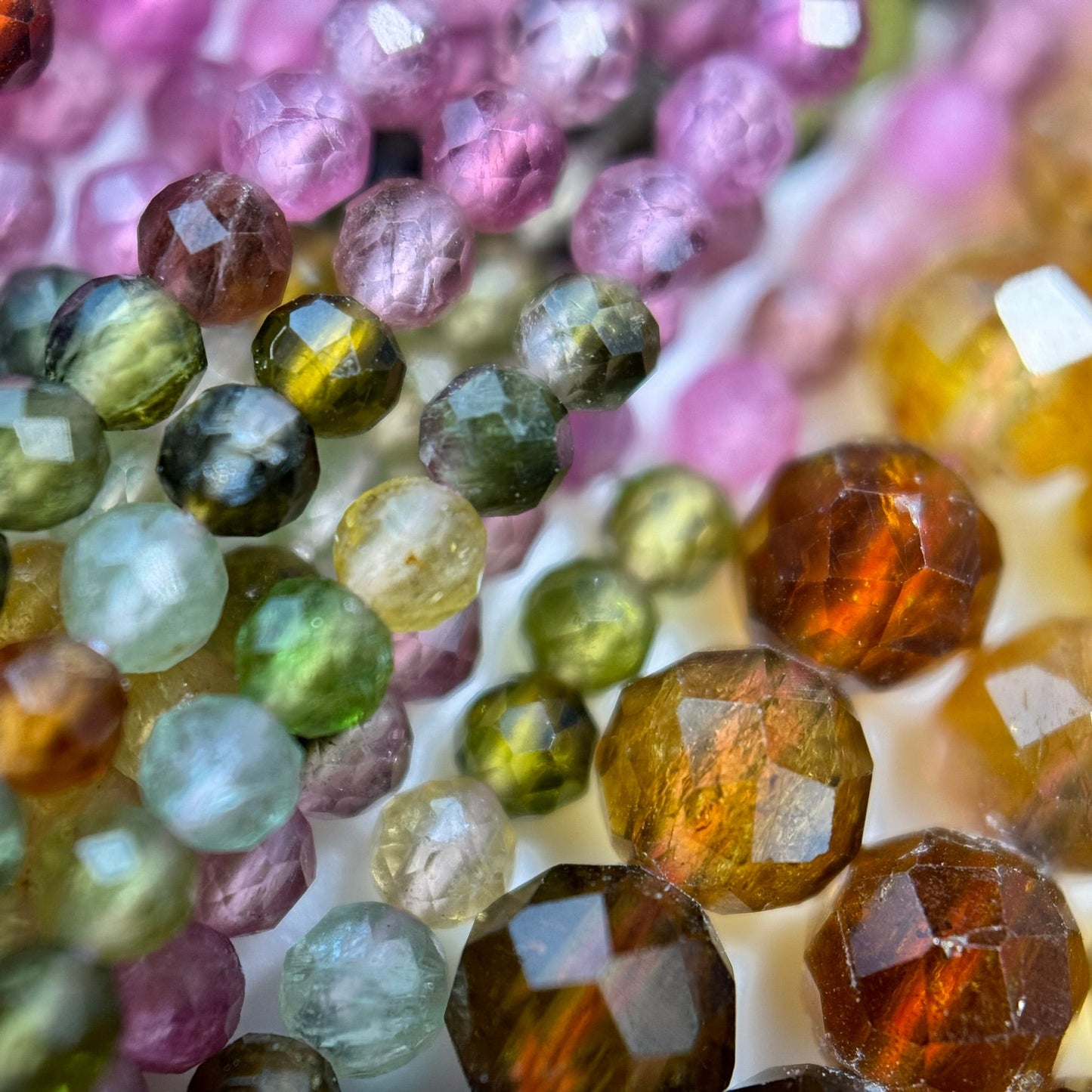 Multicolor Tourmaline Faceted Round Beads image 13