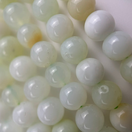 Green Opal Polished Round Beads