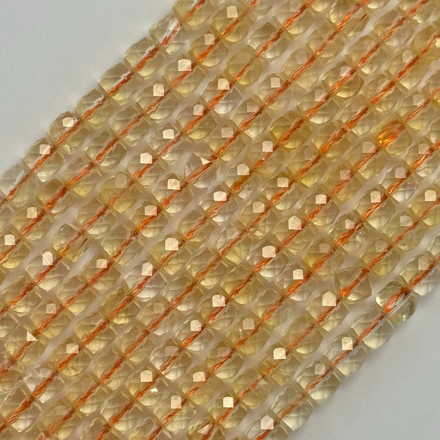Citrine Square Beads image 0