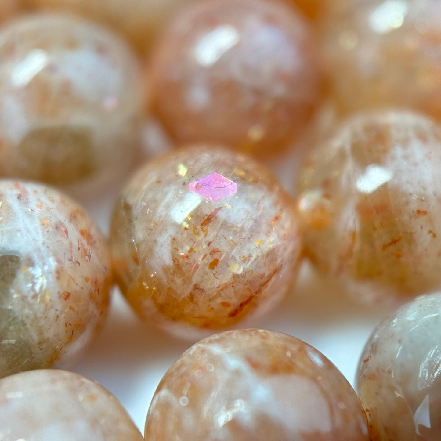 Sunstone A Quality Polished Round Beads image 5