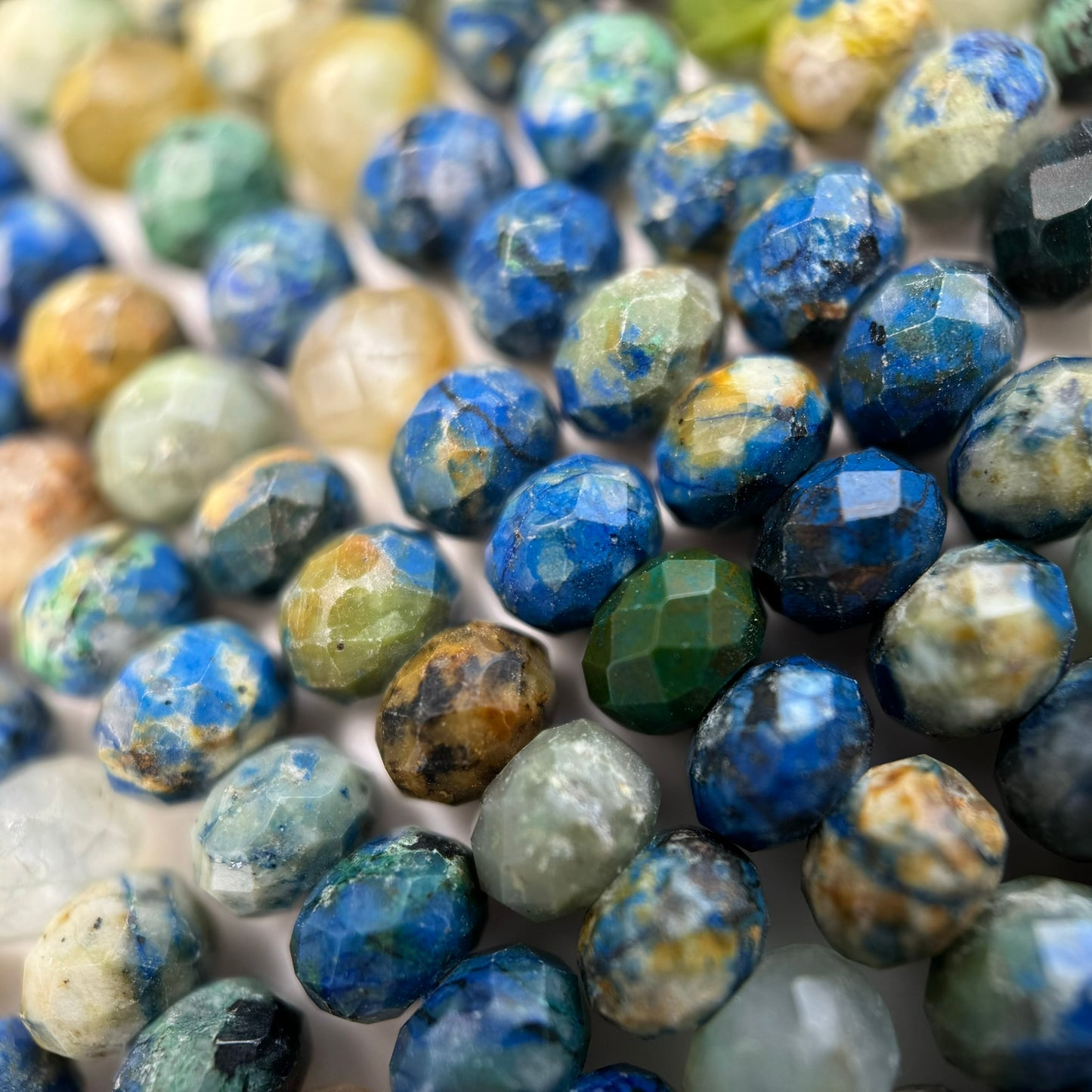 Azurite Faceted Rondelle Beads image 9