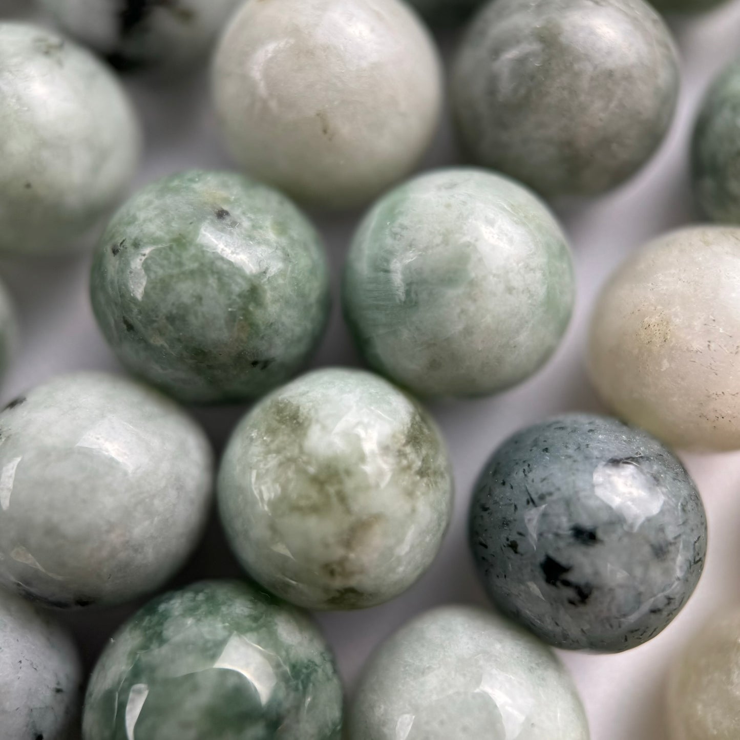 Burmese Green Jade Polished Round Beads image 5