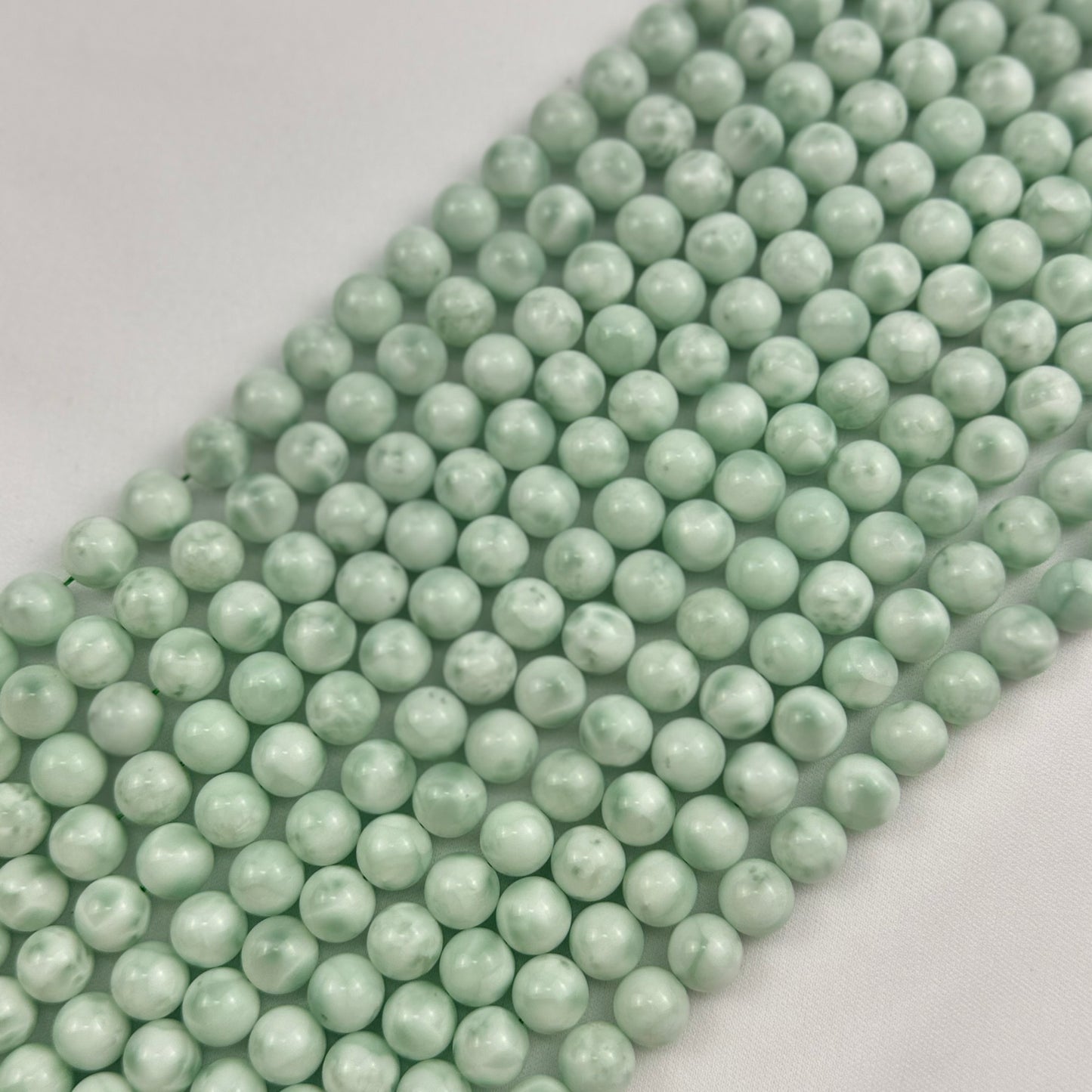 Green Angelite Polished Round Beads image 7
