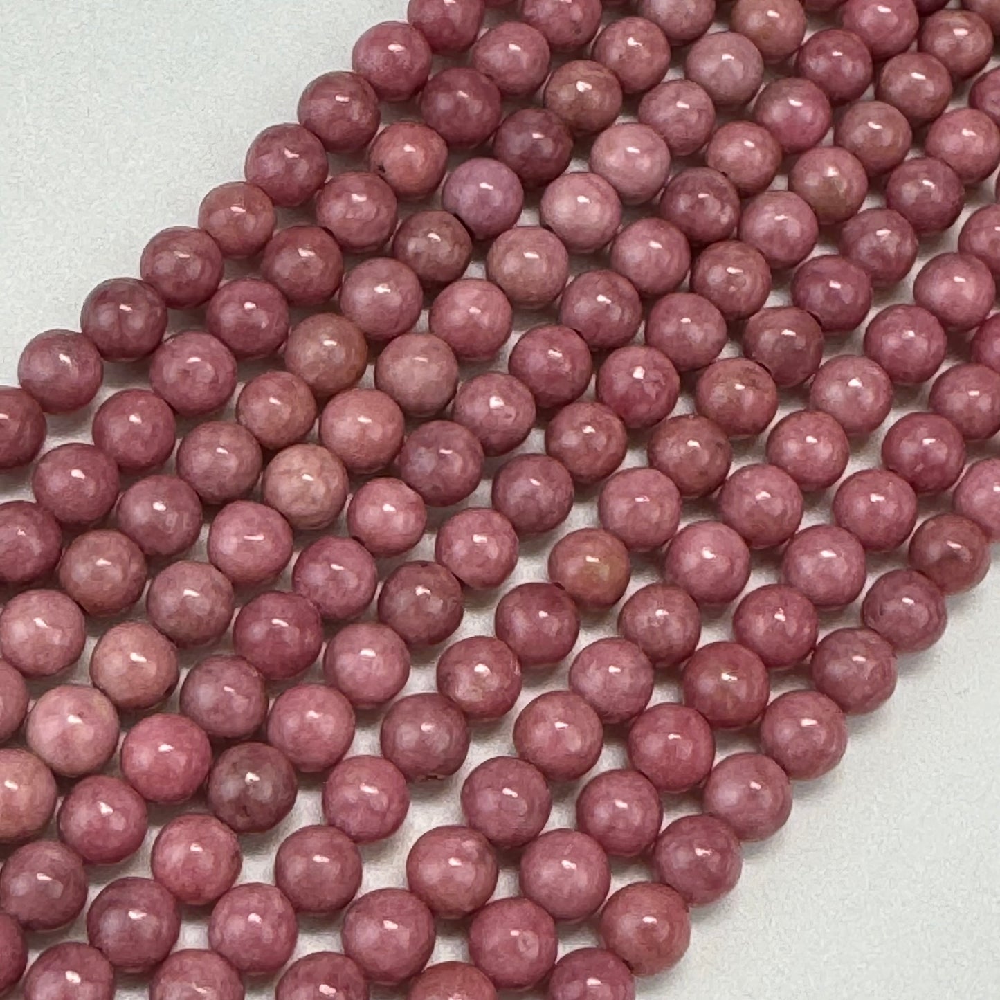 Rhodonite AA Polished Round Beads image 2